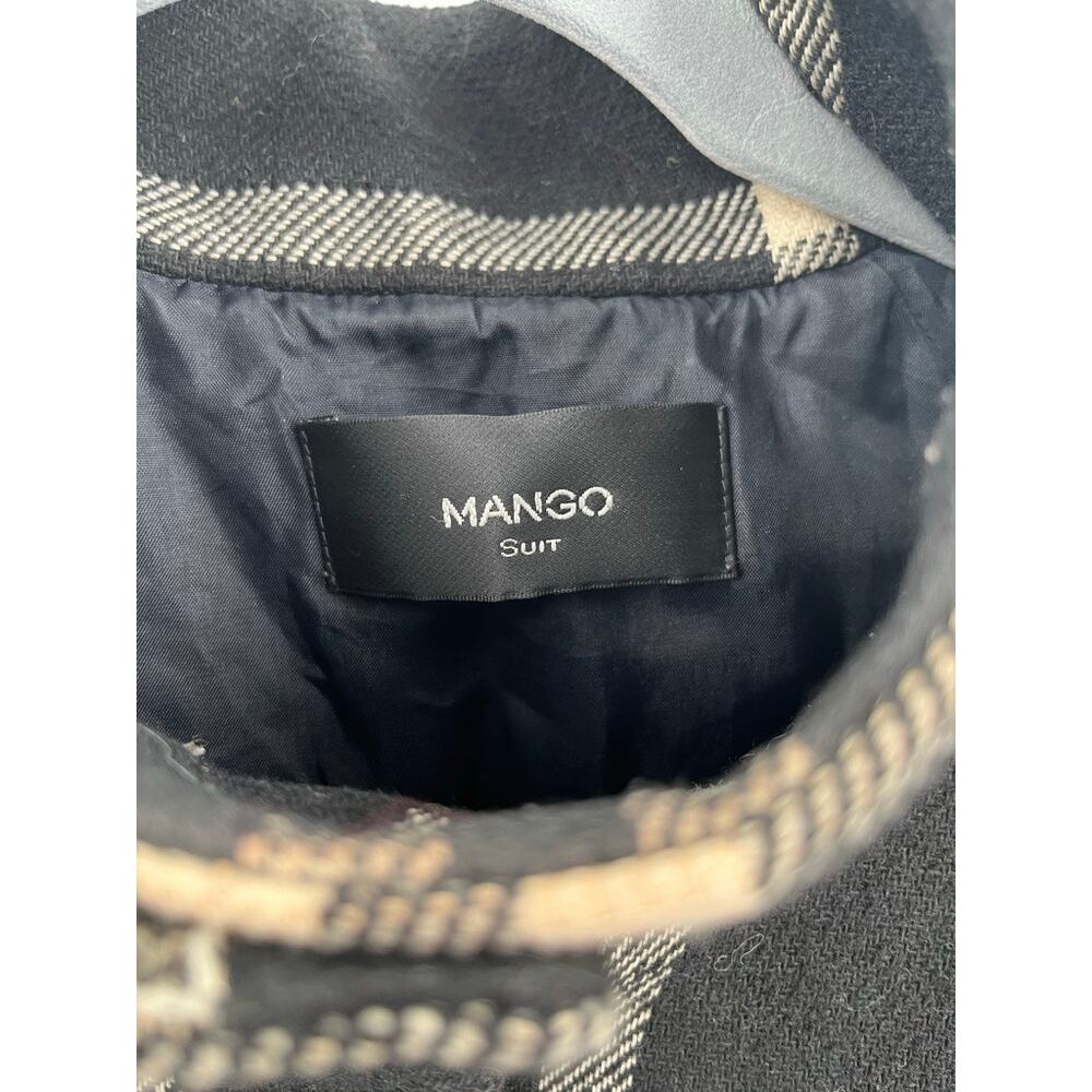 Mango Checked Wool Blend Coat View 5